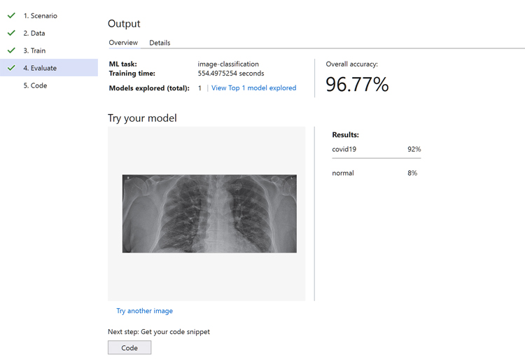 Neural network detection of positive COVID-19 results