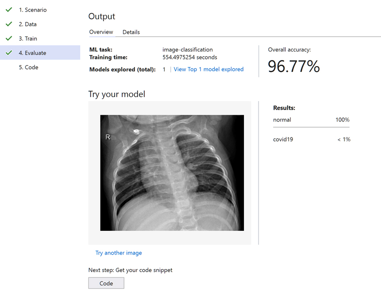 Error detection by the neural network of positive results COVID-19